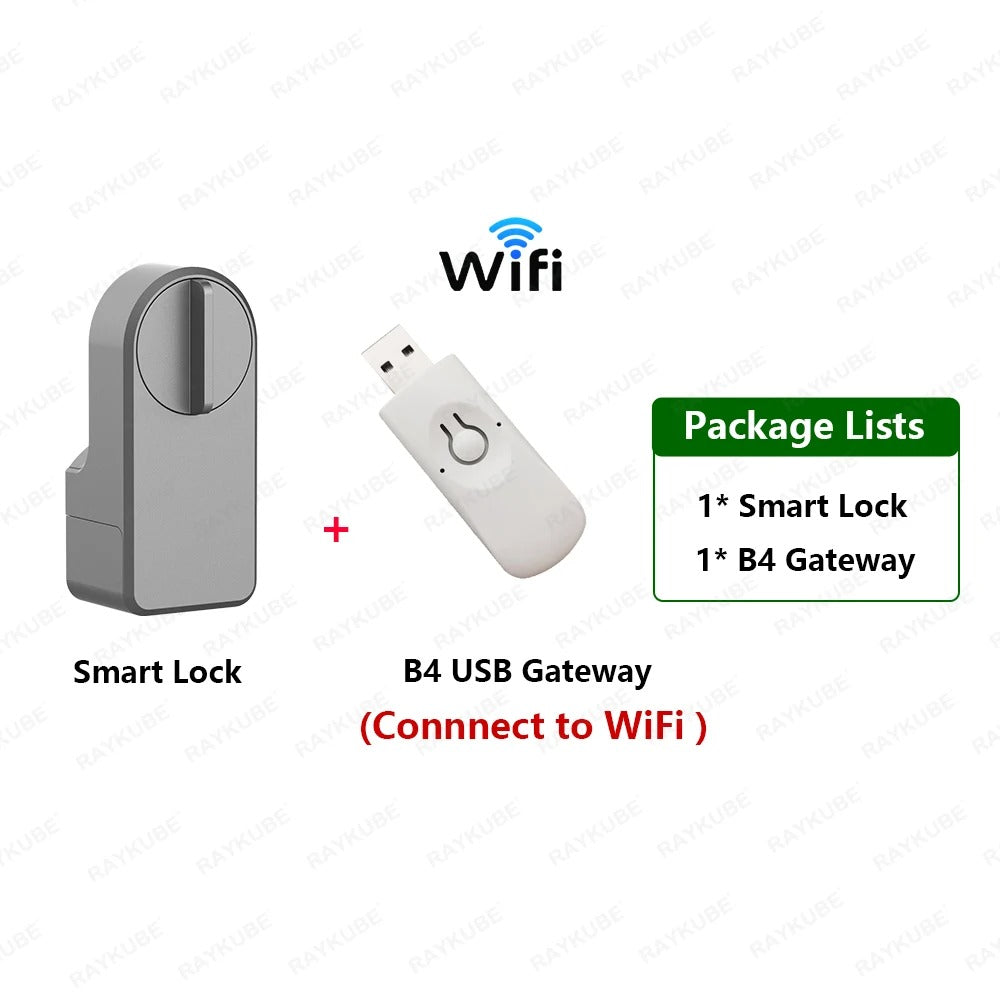 Smart Door Lock - RAYKUBE A1 Pro | Fingerprint + WiFi + Alexa Compatible